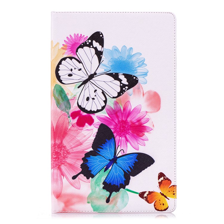 For Amazon Fire HD 10 (2017) / (2015) Pattern Printing Wallet Leather Tablet Case with Stand - Vivid Butterflies-2