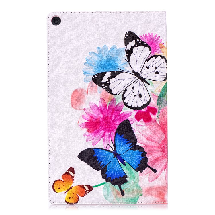 For Amazon Fire HD 10 (2017) / (2015) Pattern Printing Wallet Leather Tablet Case with Stand - Vivid Butterflies-3