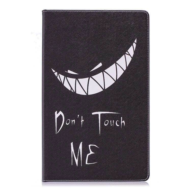 Patterned Leather Wallet Stand Shell for Amazon Fire HD 10 (2017) / (2015) - Do Not Touch Me-2