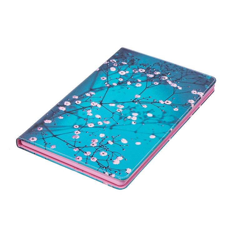Pattern Printing Leather Wallet Stand Case for Amazon Fire HD 10 (2017) / (2015) - Tree with Flowers-6