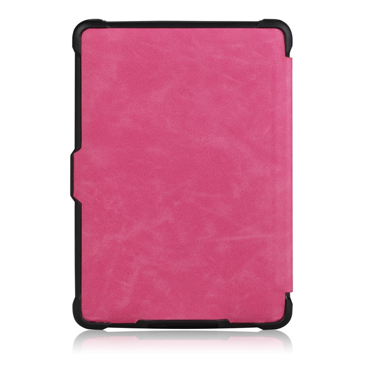 Crazy Horse Texture Anti-shock Leather Flip Cover for Amazon Kindle Paperwhite 3/2/1 - Rose-3