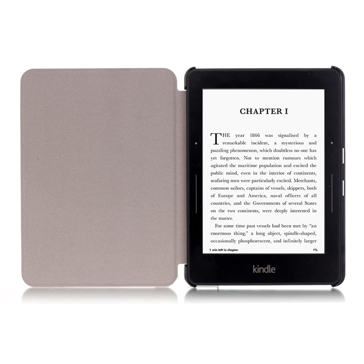 Smart Leather Flip Case for Amazon Kindle Voyage - Eiffel Tower and Map-6