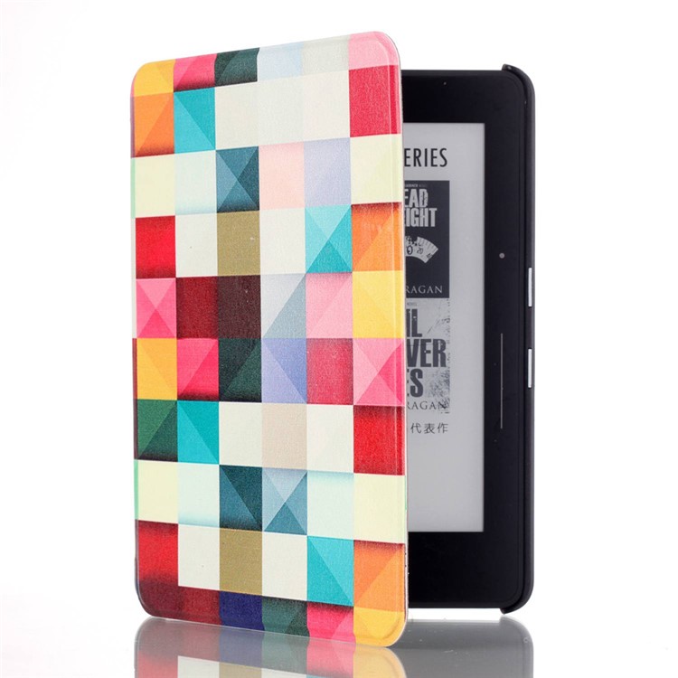 Smart Leather Flip Case for Amazon Kindle Voyage - 3D Effect Check-4