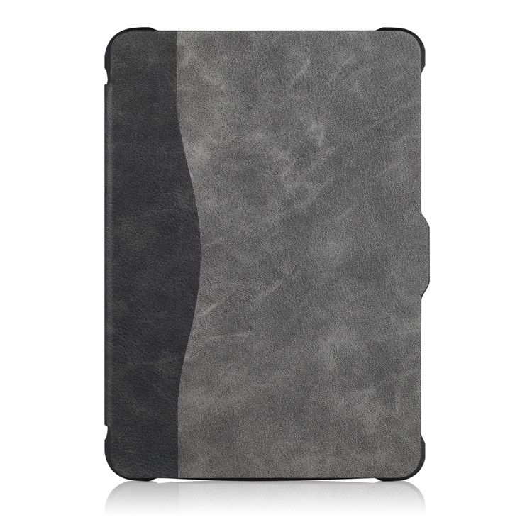 Two-tone Smart Leather Case for Amazon Kindle Paperwhite - Black + Grey-2