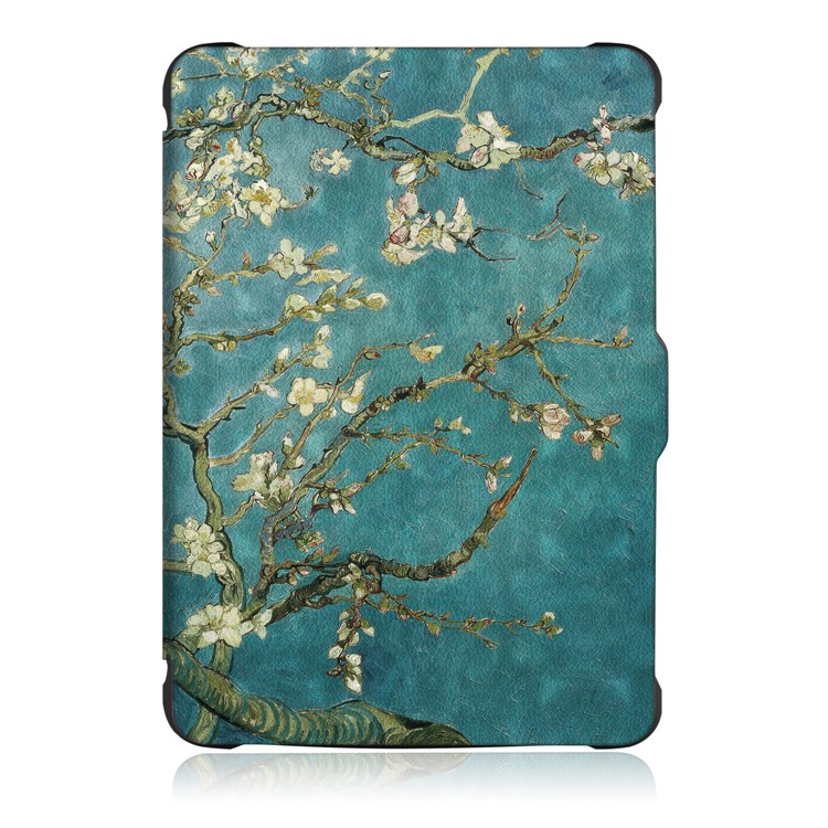 Pattern Printing Smart Leather Shell for Amazon Kindle Paperwhite - Wintersweet Flowers-2