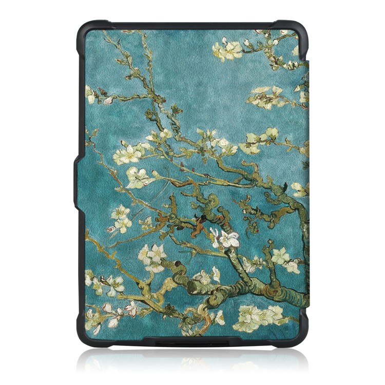 Pattern Printing Smart Leather Shell for Amazon Kindle Paperwhite - Wintersweet Flowers-3