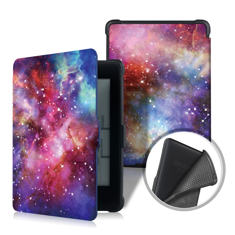 Patterned Leather Smart Cover for Amazon Kindle Paperwhite - Universe-1