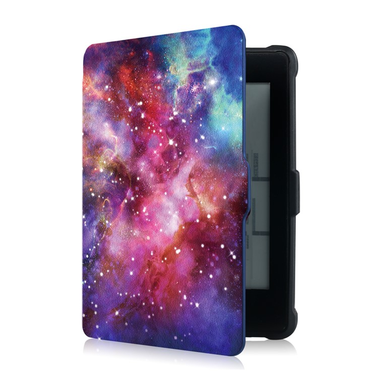 Patterned Leather Smart Cover for Amazon Kindle Paperwhite - Universe-4