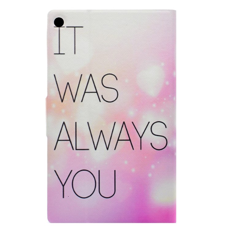 Pattern Printing Leather Stand Tablet Case for Amazon Fire HD 8 (2017) - It Was Always You-3