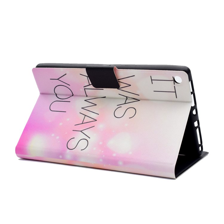 Pattern Printing Leather Stand Tablet Case for Amazon Fire HD 8 (2017) - It Was Always You-4
