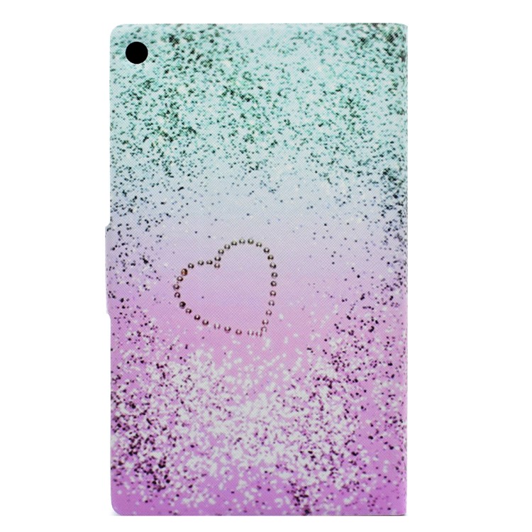 Pattern Printing Leather Stand Protector Cover for Amazon Fire HD 8 (2017) - Glitter and Heart-3