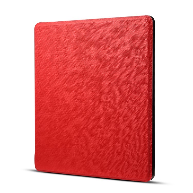 Cross Texture Leather Flip Cover for Amazon All-New Kindle Oasis 7-inch (2017) - Red-1