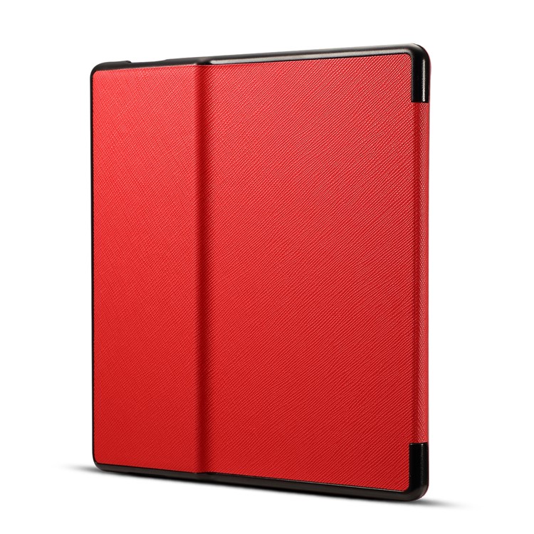 Cross Texture Leather Flip Cover for Amazon All-New Kindle Oasis 7-inch (2017) - Red-2
