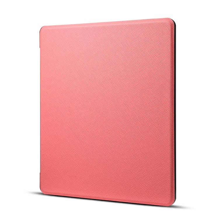 Cross Texture Leather Flip Shell Case for Amazon All-New Kindle Oasis 7-inch (2017) - Pink-1