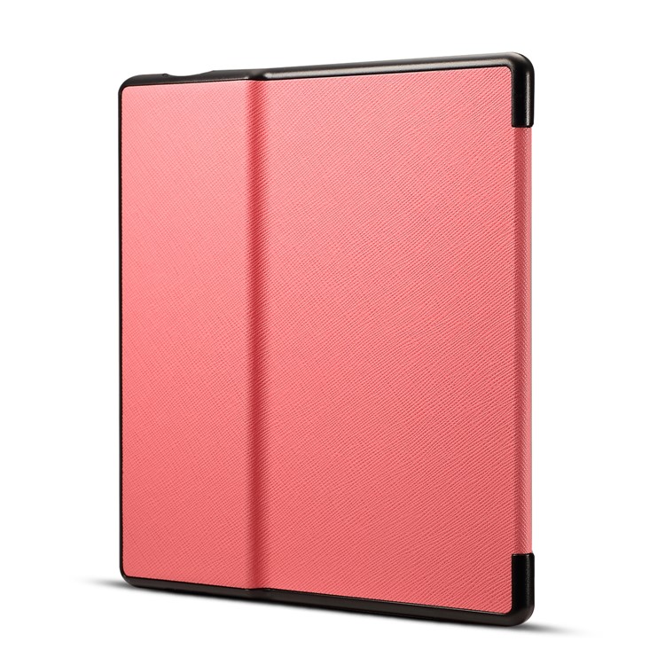 Cross Texture Leather Flip Shell Case for Amazon All-New Kindle Oasis 7-inch (2017) - Pink-2