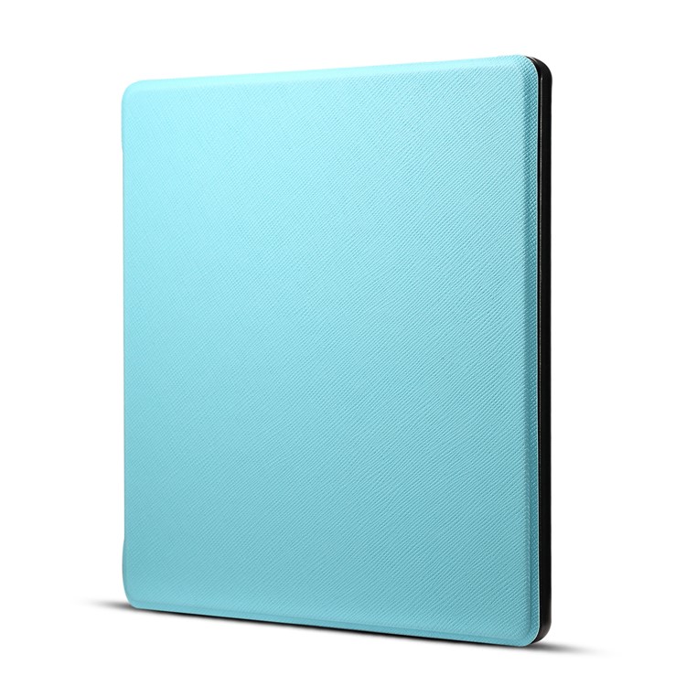 Cross Texture PU Leather Flip Case for Amazon All-New Kindle Oasis 7-inch (2017) - Baby Blue-1