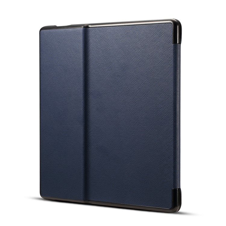 Cross Texture Leather Folio Case for Amazon All-New Kindle Oasis 7-inch (2017) - Dark Blue-2