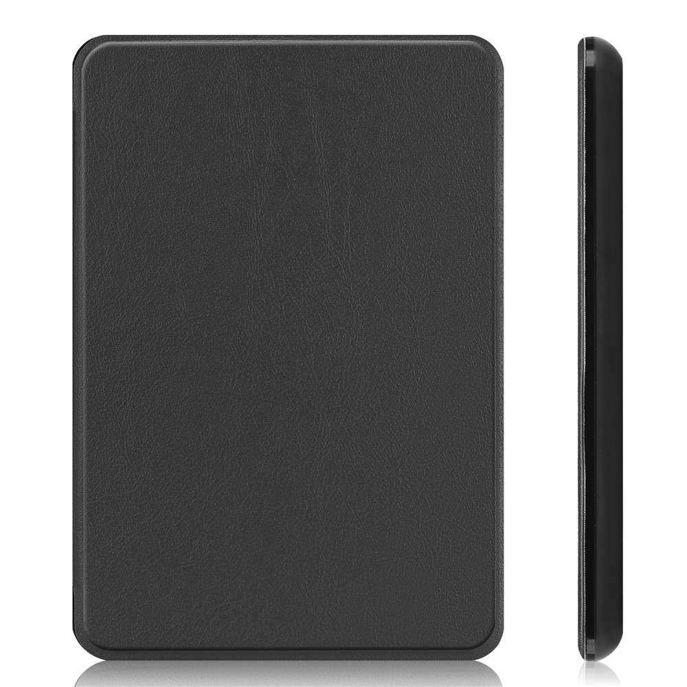 Caixa de Couro de Desperdício Automático/sono PU Para Amazon Kindle Paperwhite 4 (2018) - Preto-2