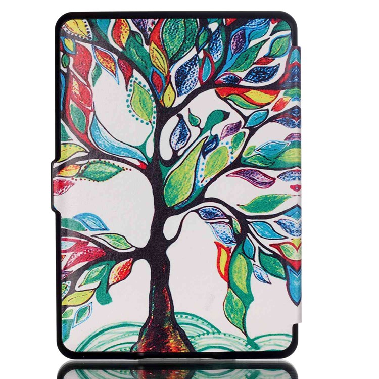 Smart Leather Flip Case for Amazon Kindle Paperwhite 3/2/1 - Colorful Tree-3