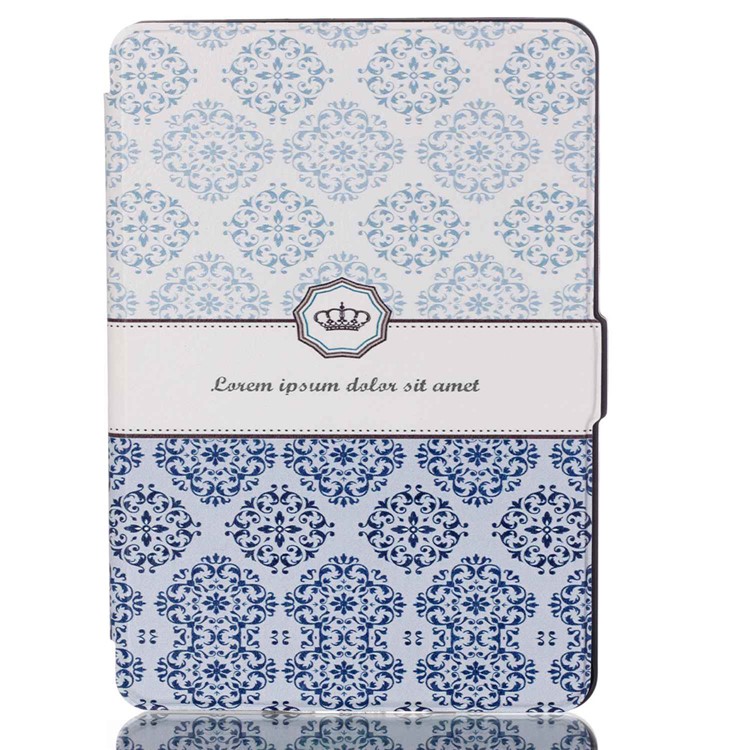 Smart Leather Flip Case for Amazon Kindle Paperwhite 3/2/1 - Retro Flower-2