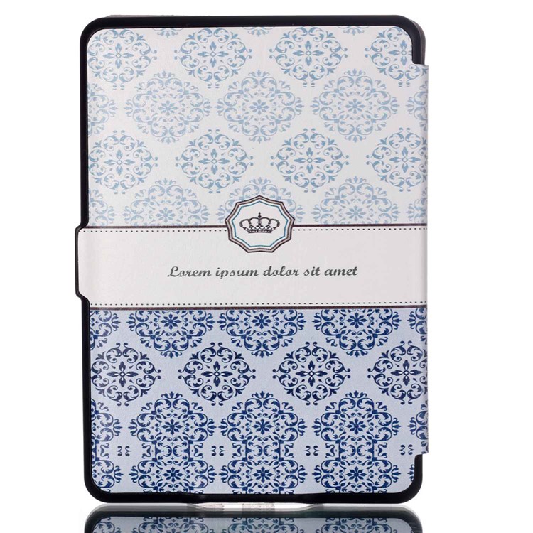 Smart Leather Flip Case for Amazon Kindle Paperwhite 3/2/1 - Retro Flower-3