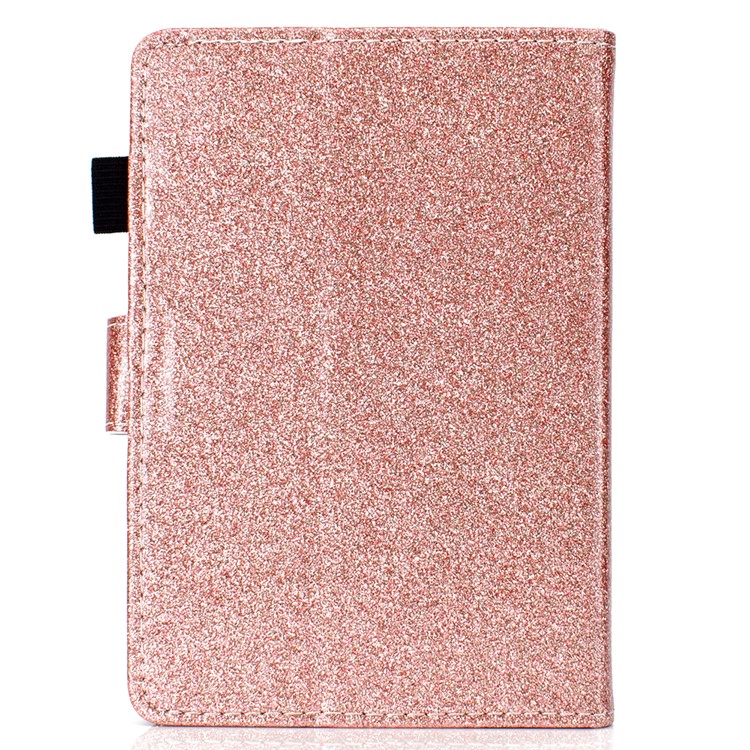 Glitter Powder Stand Leather Case with Card Slots for Amazon Kindle Paperwhite 4 (2018) - Rose Gold-3