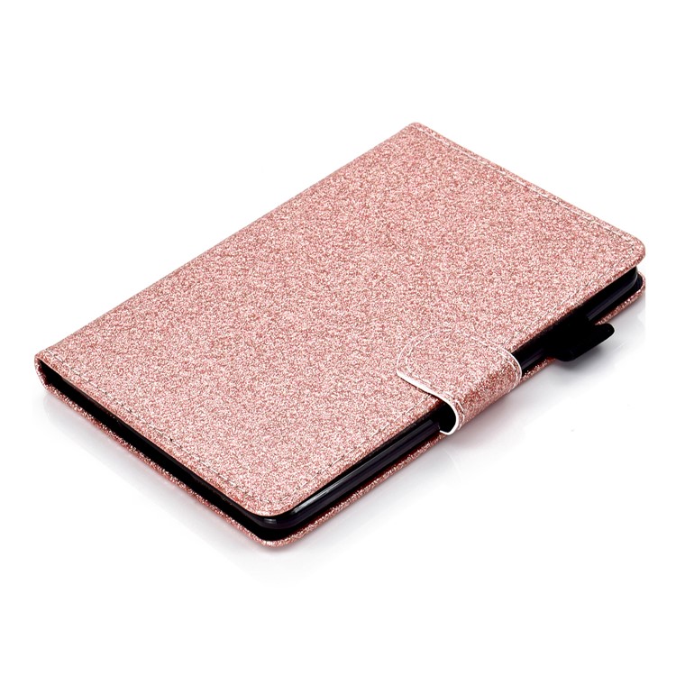 Glitter Powder Stand Leather Case with Card Slots for Amazon Kindle Paperwhite 4 (2018) - Rose Gold-5