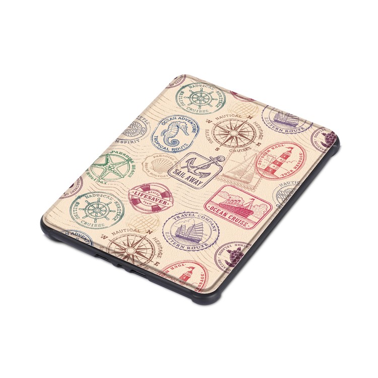 Pattern Printing Smart Leather Stand Case for Amazon Amazon Kindle Paperwhite 4 (2018) - Postmark-5