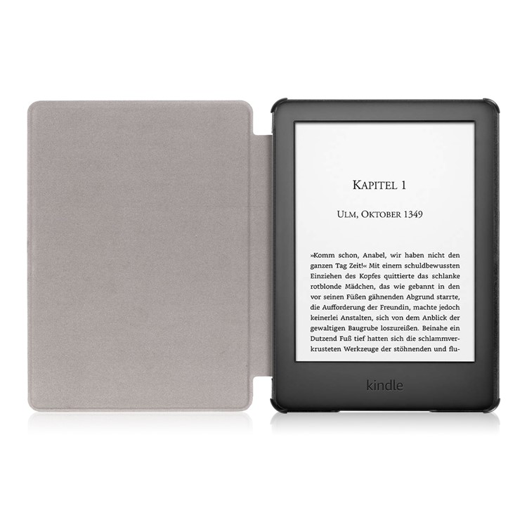 Auto-wake/sleep PU Leather Protective Flip Cover for Amazon All-New Kindle (2019) - Black-4