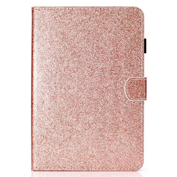 Glittery Powder Card Slots Stand Flip Leather Tablet Shell for Amazon All-New Kindle (2019) - Rose Gold-2