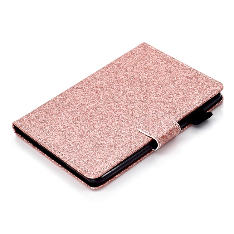 Glittery Powder Card Slots Stand Flip Leather Tablet Shell for Amazon All-New Kindle (2019) - Rose Gold-5