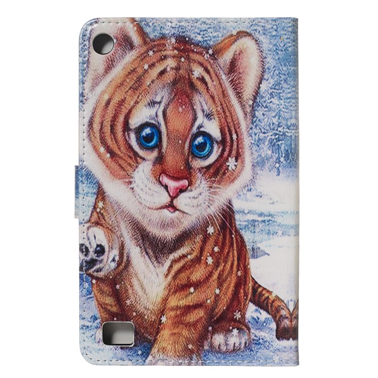 Marble Style Printing Surface Tablet Shell for Kindle HD 8 (2018)/(2017)/(2016) - Tiger-2