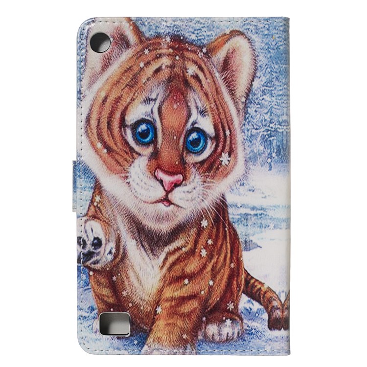 Marble Style Printing Surface Tablet Shell for Kindle HD 8 (2018)/(2017)/(2016) - Tiger-2