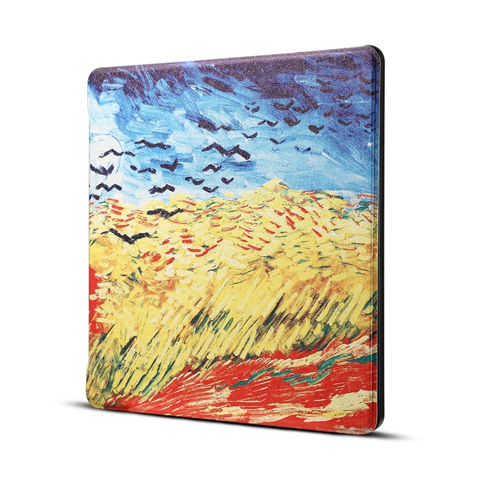 Impression de Motif Case de Tablette en Cuir Intelligent Pour Amazon Kindle Oasis 7-pouces (2019) - Peinture de Paysage