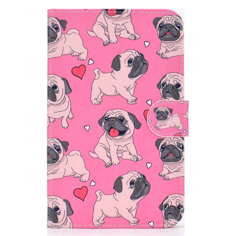 Pattern Printing Leather Wallet Case for Amazon Fire 7 (2017)/(2016)/(2017)/(2019) - Dog-2