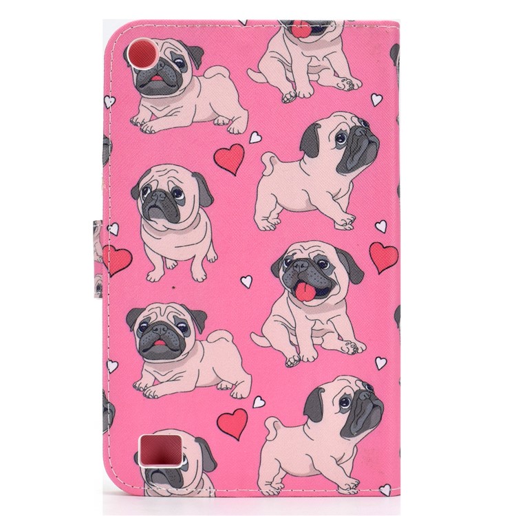 Pattern Printing Leather Wallet Case for Amazon Fire 7 (2017)/(2016)/(2017)/(2019) - Dog-3