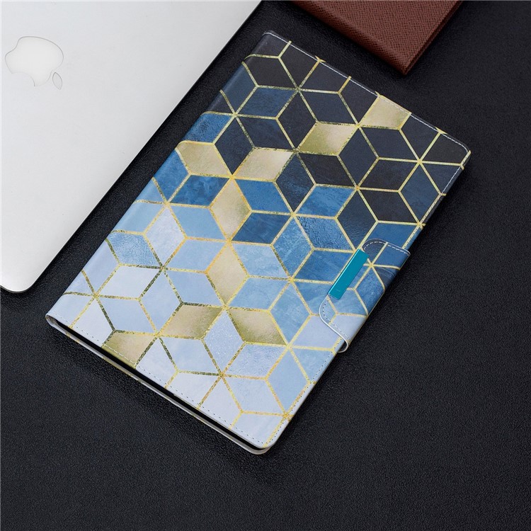 Pattern Printing Wide Clasp Wallet Stand Leather Shell for Amazon Fire HD 8 (2017)/(2018) - Rhombus Pattern-7