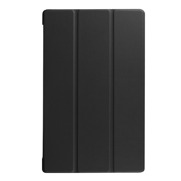 Tri-fold Stand Leather Tablet Case for Amazon Fire HD 10 (2019) - Black-2