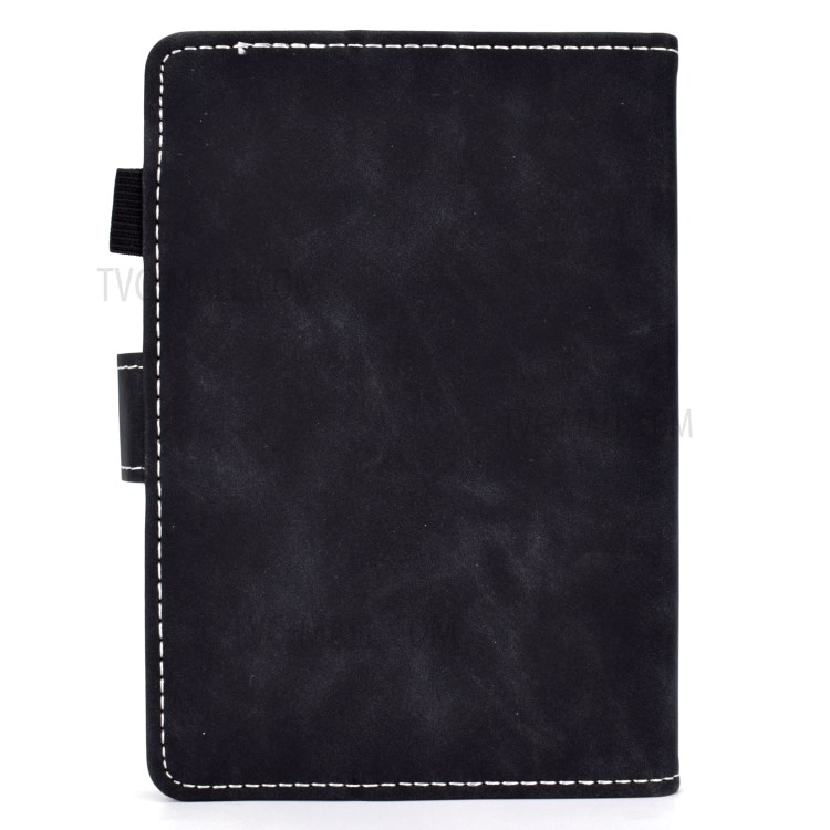 Imprinted Elephant Pattern Leather Stand Case for Amazon All-New Kindle (2019) - Black-4