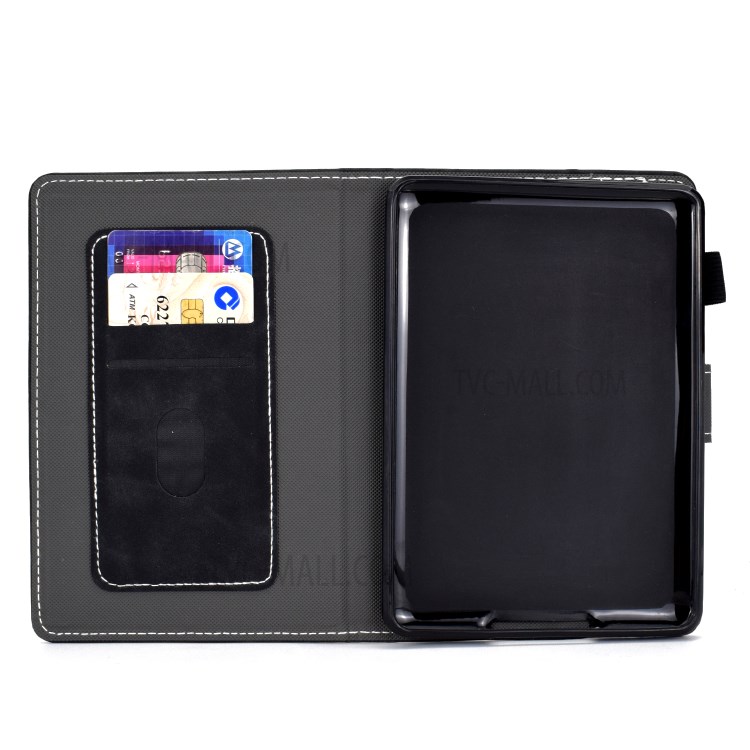 Imprinted Elephant Pattern Leather Stand Case for Amazon All-New Kindle (2019) - Black-5