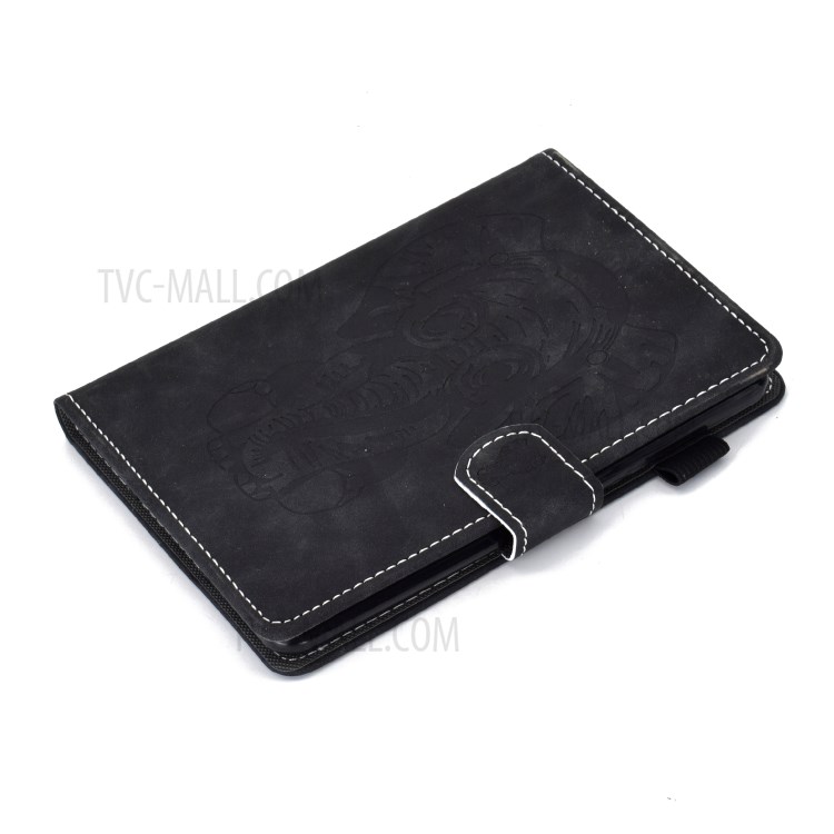 Imprinted Elephant Pattern Leather Stand Case for Amazon All-New Kindle (2019) - Black-8