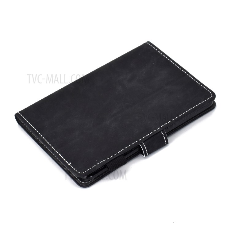 Imprinted Elephant Pattern Leather Stand Case for Amazon All-New Kindle (2019) - Black-9