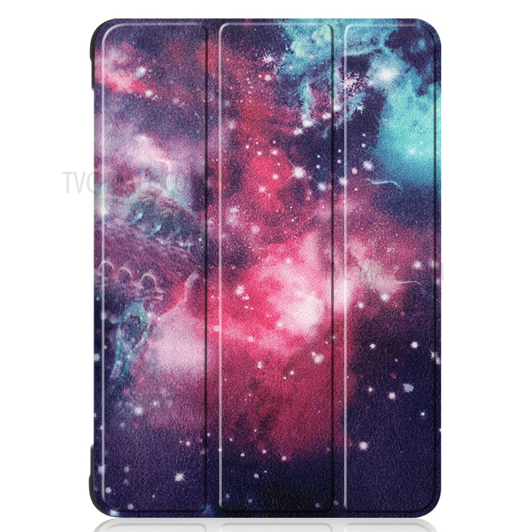 Pattern Printing PU Leather Tri-fold Stand Tablet Case for Amazon All-new Fire HD 8 (2020) - Cosmic Space-9