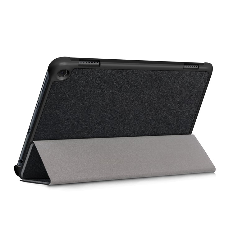 Tri-fold Leather Stand Case for Amazon Fire HD 8/8 Plus (2020) - Black-7