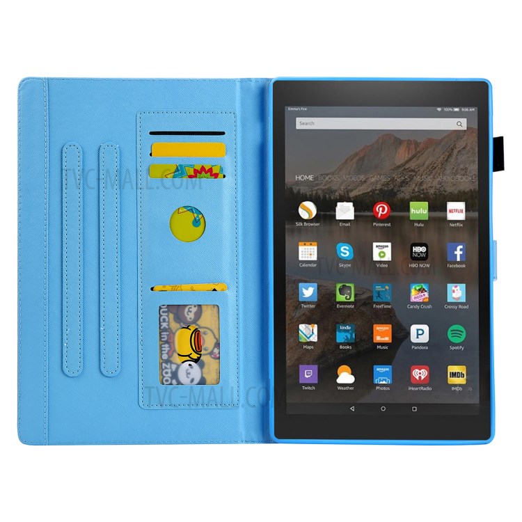 Printing Skin PU Leather Tablet Shell Auto Wake & Sleep for Amazon Fire HD 8/Fire HD 8 Plus (2020) - Panda-7