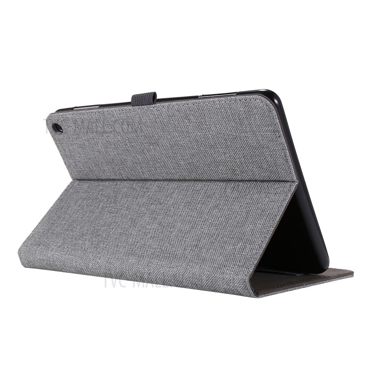 Cloth Texture Card Slots Leather Tablet Cover for Amazon All-new Fire HD 8 (2020) - Grey-5