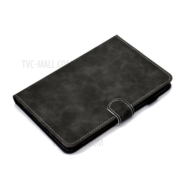 Microfiber Leather Card Holder Stand Protective Case for Amazon Fire HD 8 (2020) - Black-3