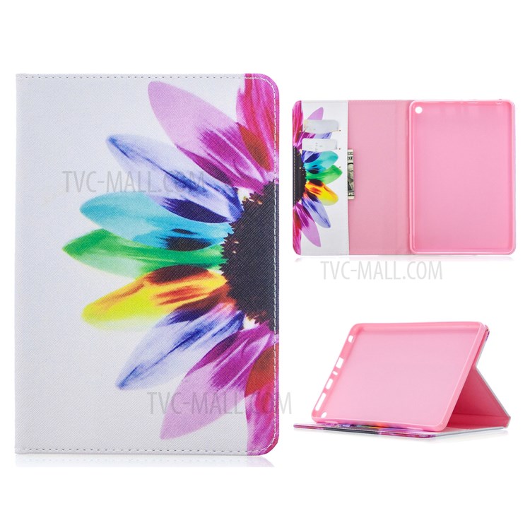 Printing Flip Leather Protector Wallet Tablet Shell for Amazon Fire HD 8 (2020) - Colorful Flower-1