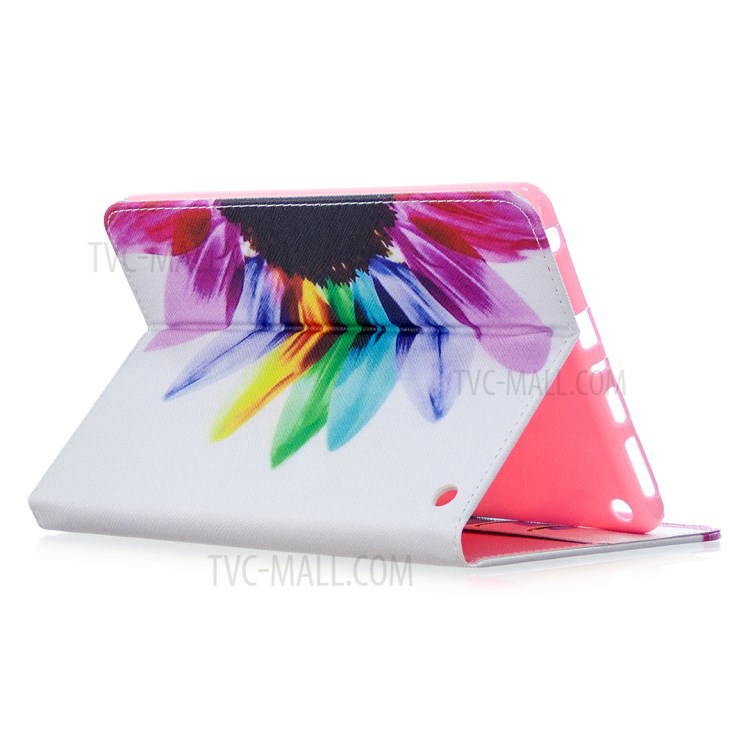 Printing Flip Leather Protector Wallet Tablet Shell for Amazon Fire HD 8 (2020) - Colorful Flower-4