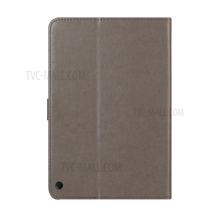 Imprint Tree and Owls Flip Leather Wallet Tablet Case for Amazon Kindle Fire HD 8 (2020) - Grey-3